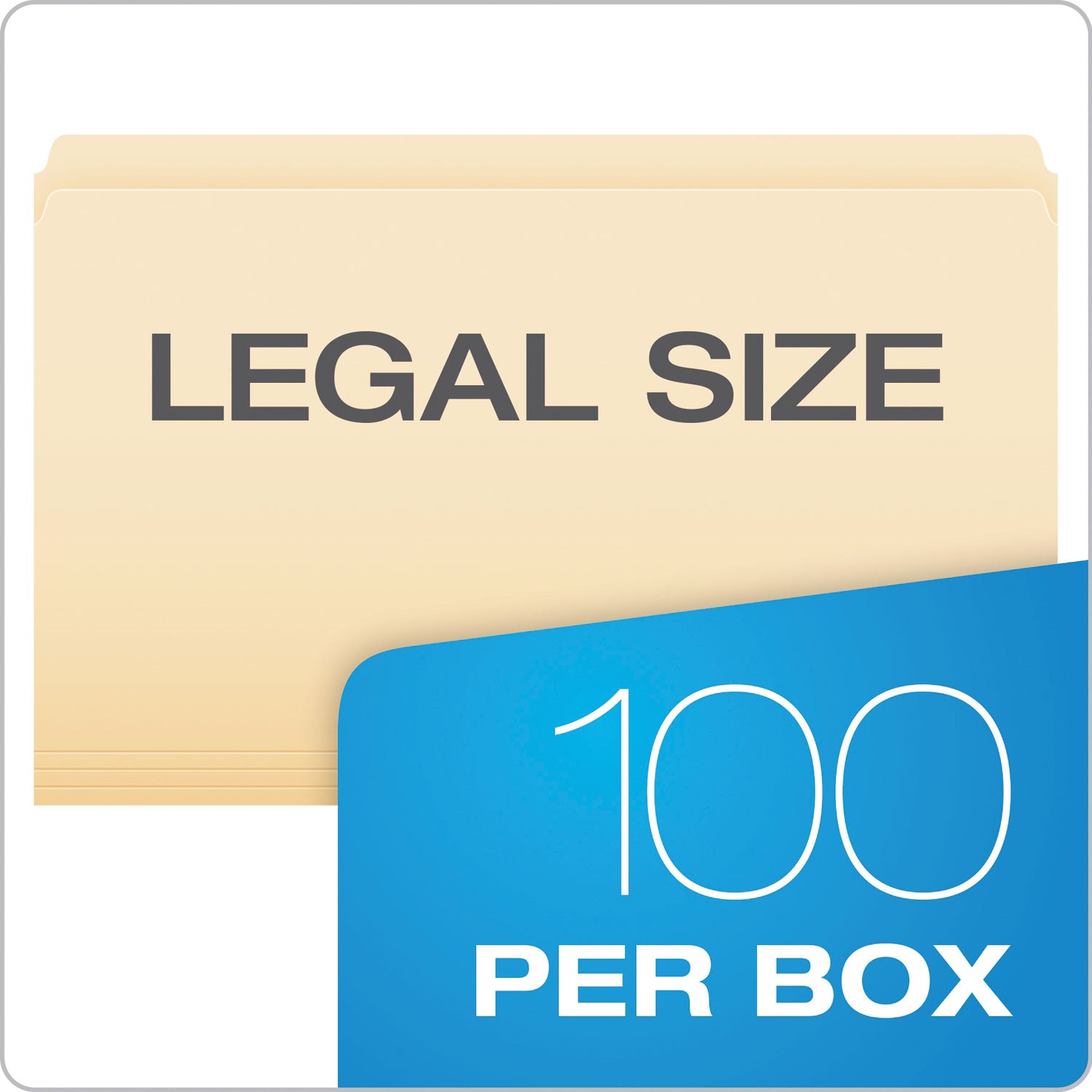 Pendaflex Manila File Folders, Straight Tabs, Legal Size, 0.75" Expansion, Manila, 100/Box (753)