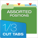 Pendaflex Colored File Folders, 1/3-Cut Tabs: Assorted, Letter Size, Assorted Colors, 100/Box (15213ASST)