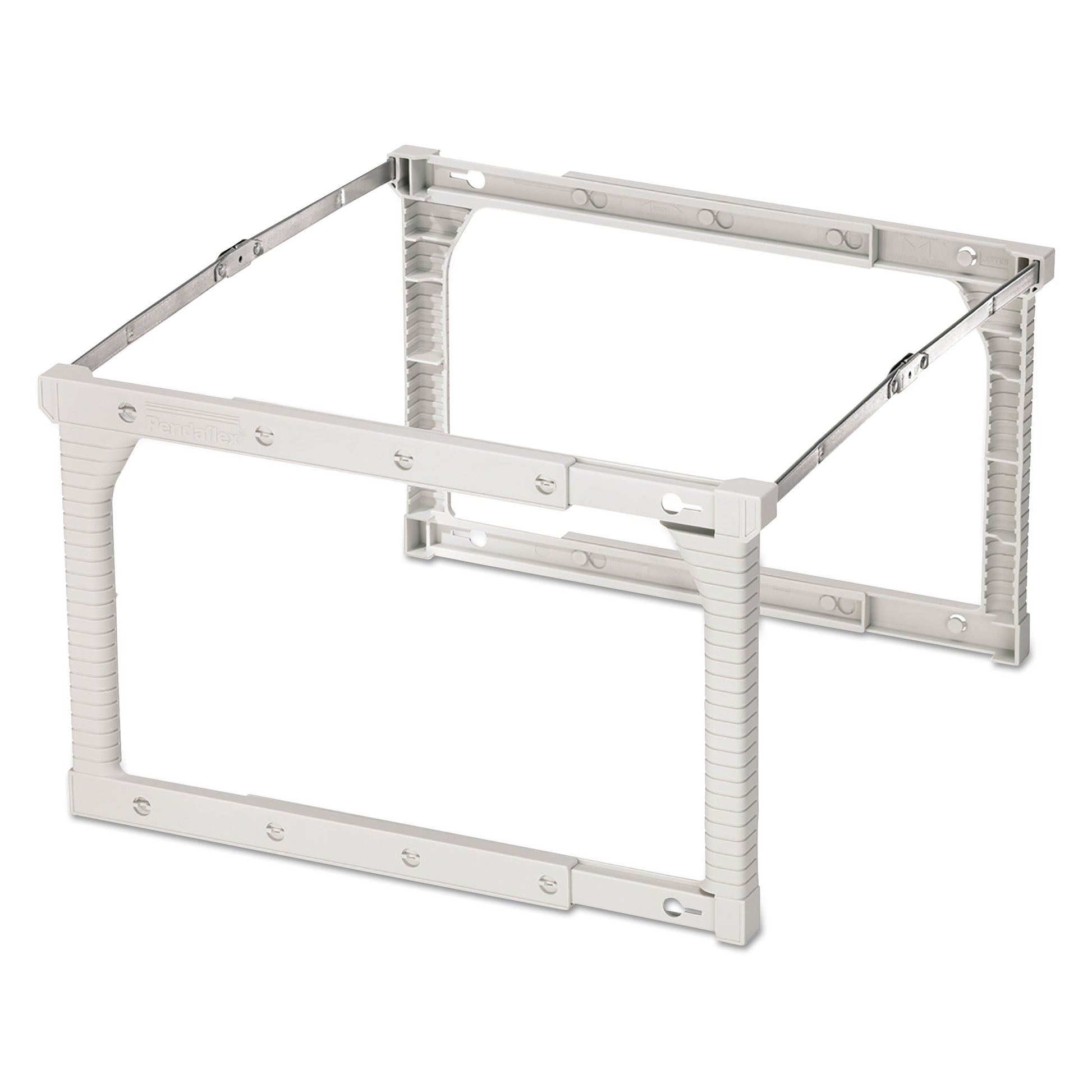 Pendaflex Plastic Snap-Together Hanging Folder Frame, Legal/Letter Size, 18" to 27" Long, White/Silver Accents (04441)