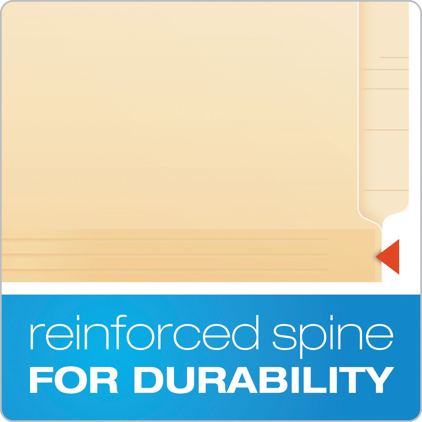 Pendaflex Manila Laminated Spine Shelf File Folders, Straight Tabs, Letter Size, Manila, 100/Box (11035)
