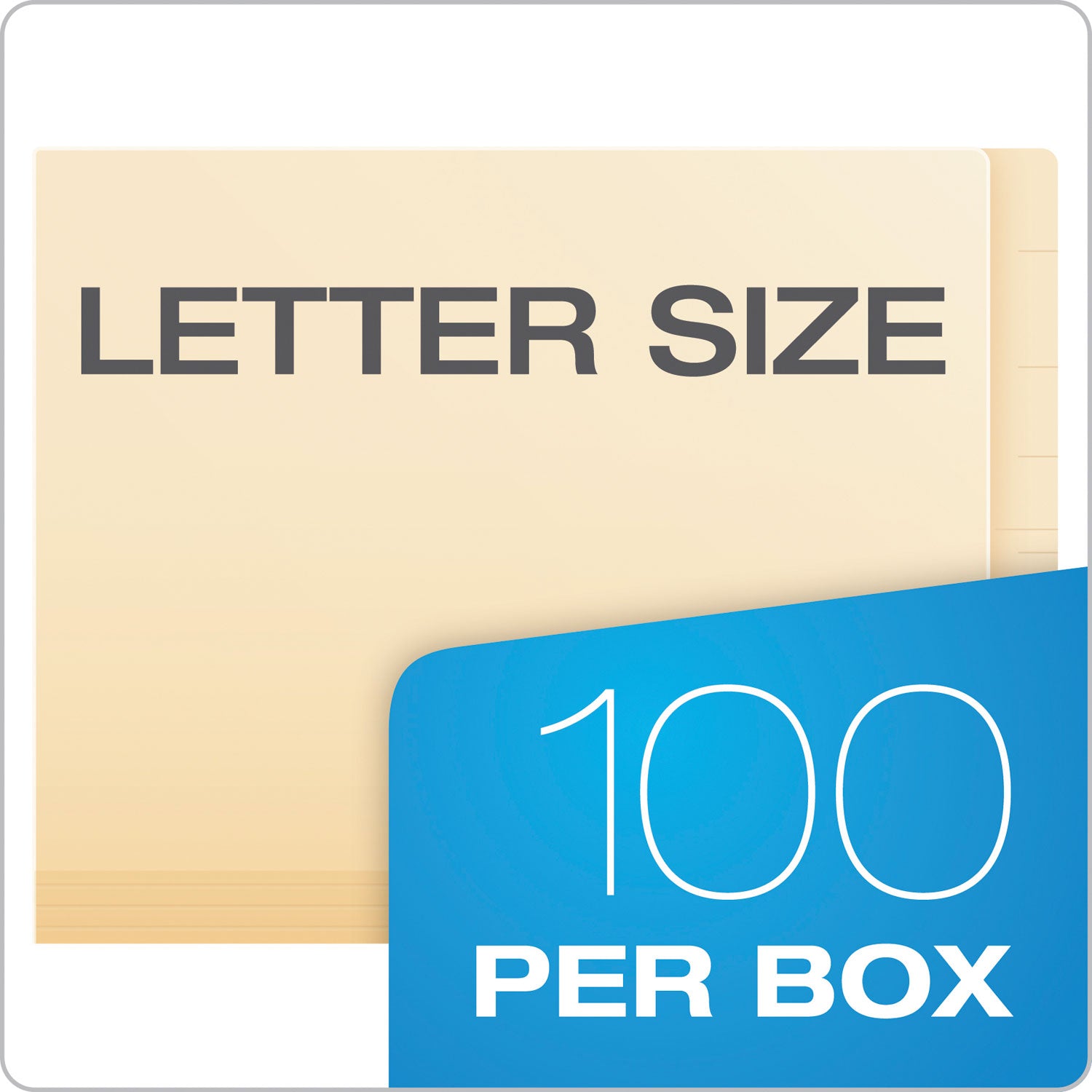 Pendaflex Manila Laminated Spine Shelf File Folders, Straight Tabs, Letter Size, Manila, 50/Box (11230)