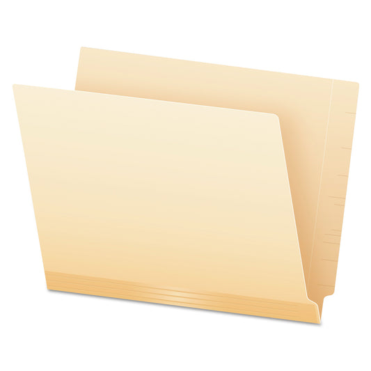 Pendaflex Manila Laminated Spine Shelf File Folders, Straight Tabs, Letter Size, Manila, 100/Box (11035)