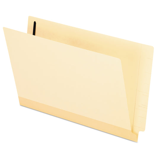 Pendaflex Manila Laminated End Tab Fastener Folders, 11-pt Manila, 0.75" Expansion, 1 Fastener, Legal Size, Manila Exterior, 50/Box (13210)