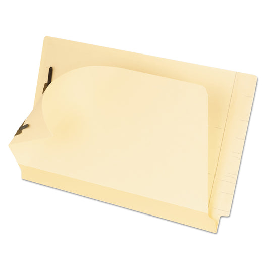 Pendaflex Manila Laminated End Tab Fastener Folders, 11-pt Manila, 0.75" Expansion, 2 Fasteners, Legal Size, Manila Exterior, 50/Box (13220)