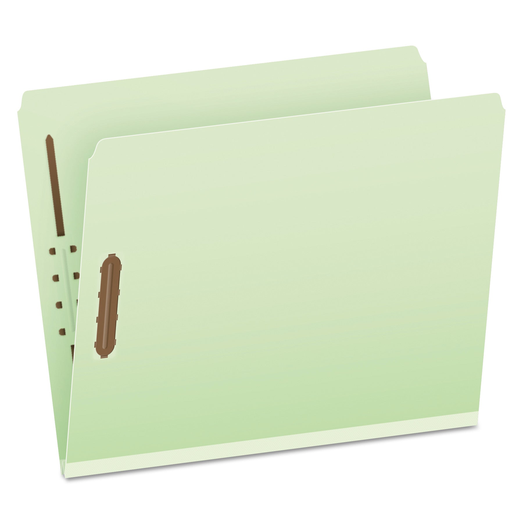 Pendaflex Heavy-Duty Pressboard Folders with Embossed Fasteners, Straight Tabs, 2" Expansion, 2 Fasteners, Letter Size, Green, 25/Box (17180)