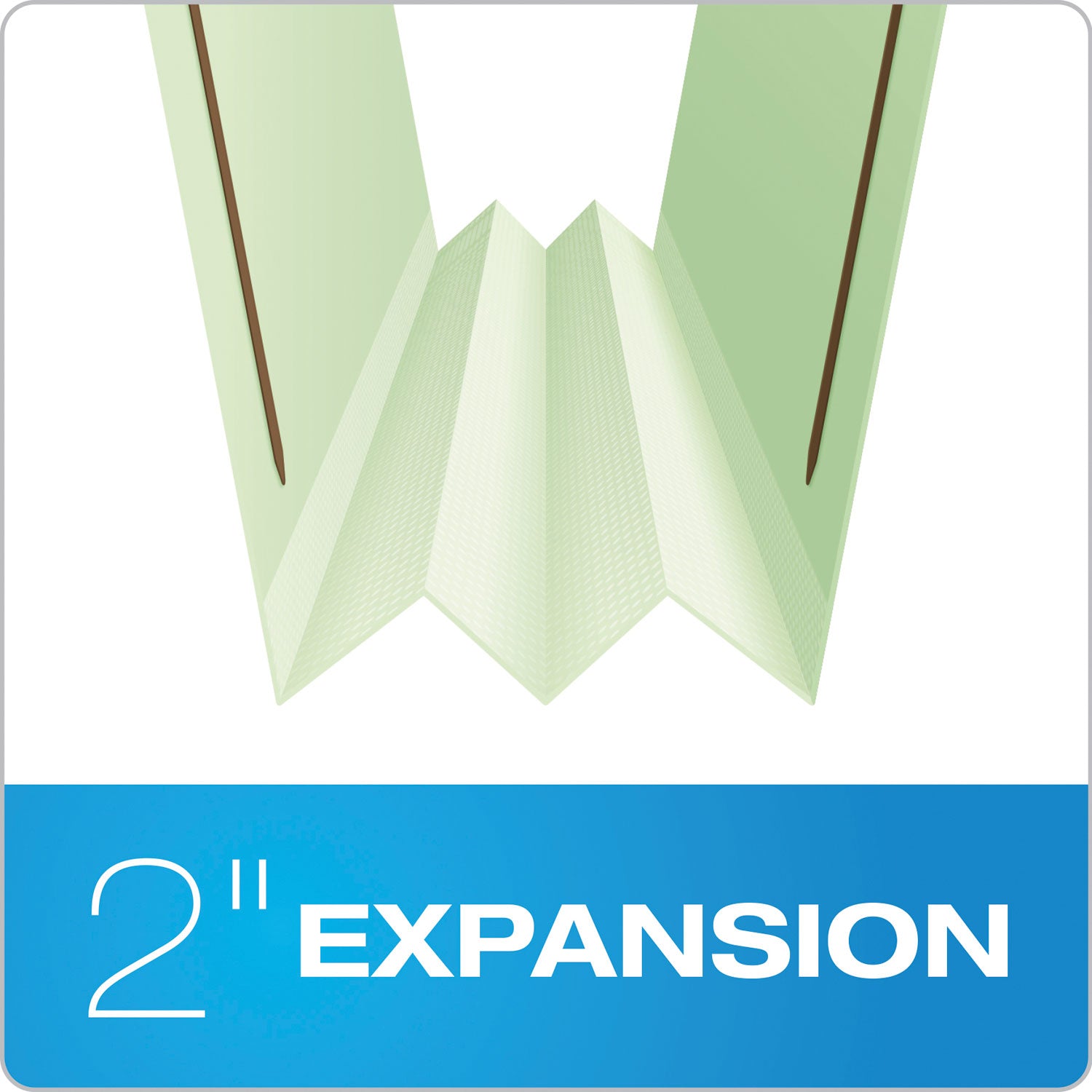 Pendaflex Heavy-Duty Pressboard Folders with Embossed Fasteners, 1/3-Cut Tabs, 2" Expansion, 2 Fasteners, Legal Size, Green, 25/Box (17186)