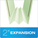 Pendaflex Heavy-Duty Pressboard Folders with Embossed Fasteners, 1/3-Cut Tabs, 2" Expansion, 2 Fasteners, Letter Size, Green, 25/Box (17181)