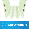 Pendaflex Heavy-Duty Pressboard Folders with Embossed Fasteners, 1/3-Cut Tabs, 3" Expansion, 2 Fasteners, Legal Size, Green, 25/Box (17187)