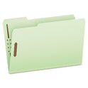 Pendaflex Heavy-Duty Pressboard Folders with Embossed Fasteners, 1/3-Cut Tabs, 3" Expansion, 2 Fasteners, Legal Size, Green, 25/Box (17187)