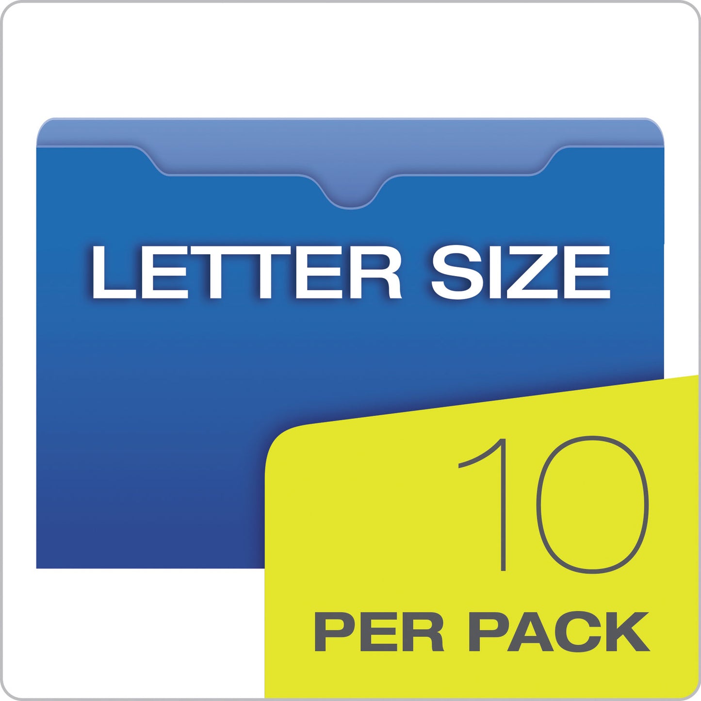 Pendaflex Poly File Jackets, Straight Tab, Letter Size, Assorted Colors, 10/Pack (50990)