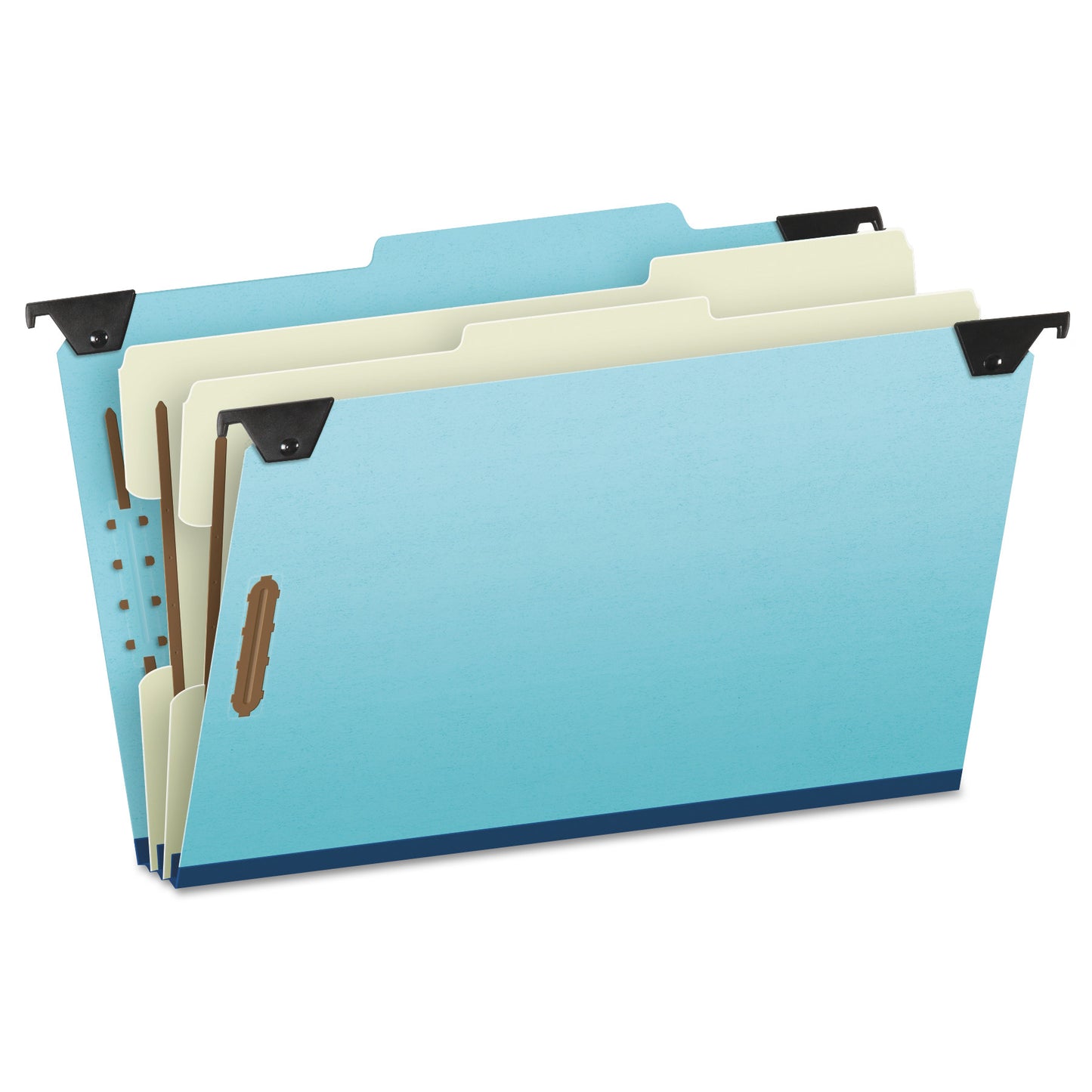 Pendaflex Hanging Classification Folders with Dividers, Legal Size, 2 Dividers, 2/5-Cut Exterior Tabs, Blue (59352)