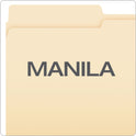 Pendaflex Manila File Folders, 1/2-Cut Tabs: Assorted, Letter Size, 0.75" Expansion, Manila, 100/Box (75212)