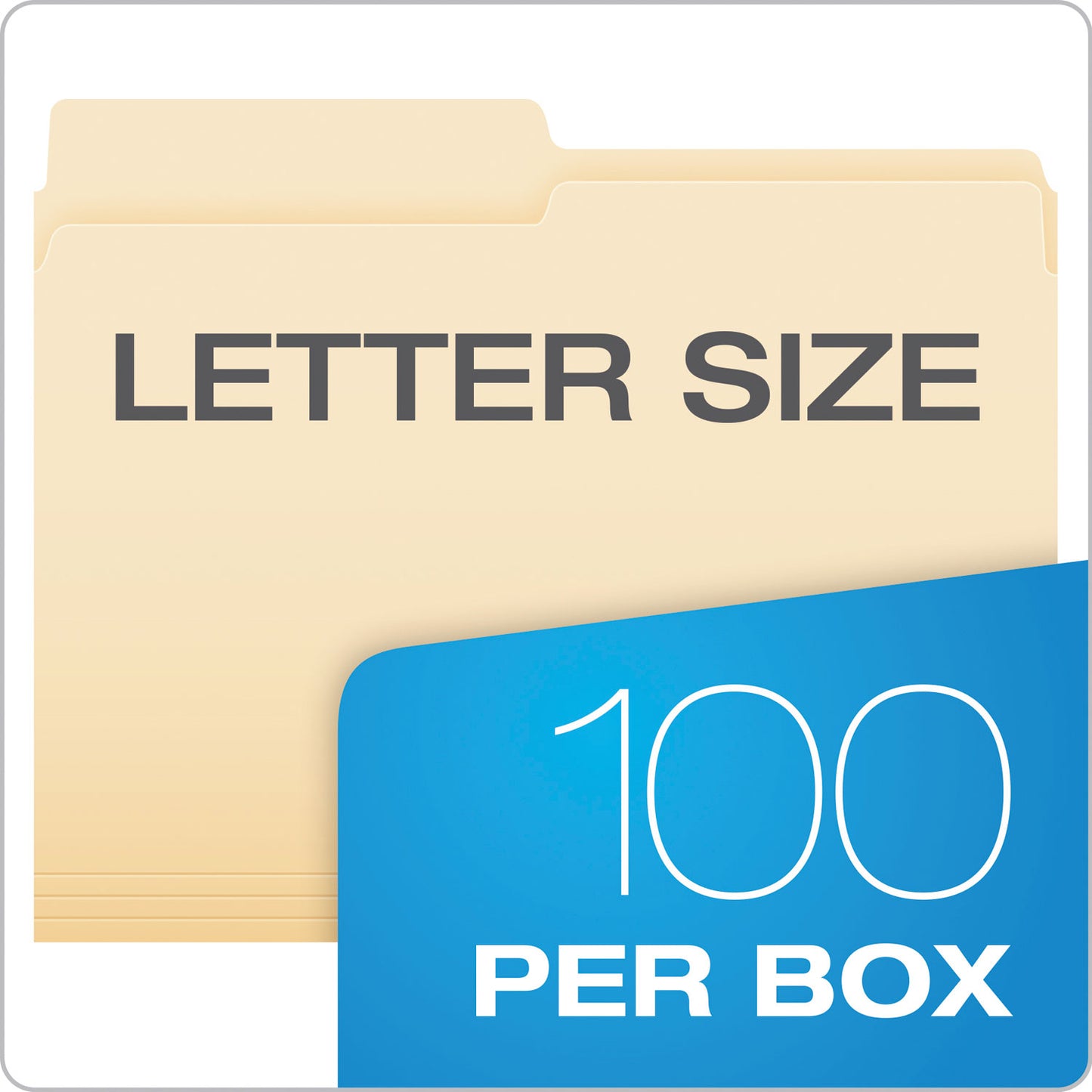 Pendaflex Manila File Folders, 1/2-Cut Tabs: Assorted, Letter Size, 0.75" Expansion, Manila, 100/Box (75212)