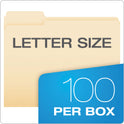 Pendaflex Manila File Folders, 1/3-Cut Tabs: Left Position, Letter Size, 0.75" Expansion, Manila, 100/Box (752131)