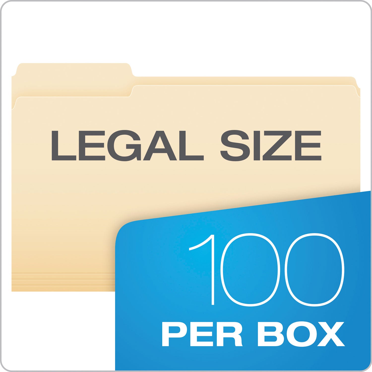 Pendaflex Manila File Folders, 1/3-Cut Tabs: Assorted, Legal Size, 0.75" Expansion, Manila, 100/Box (75313)