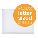 Pendaflex Poly Zip Envelope, Zipper Closure, 10 x 13, Clear, 5/Pack (84190)