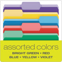 Pendaflex File Folders with Erasable Tabs, 1/3-Cut Tabs: Assorted, Letter Size, Assorted Colors, 30/Pack (84370)