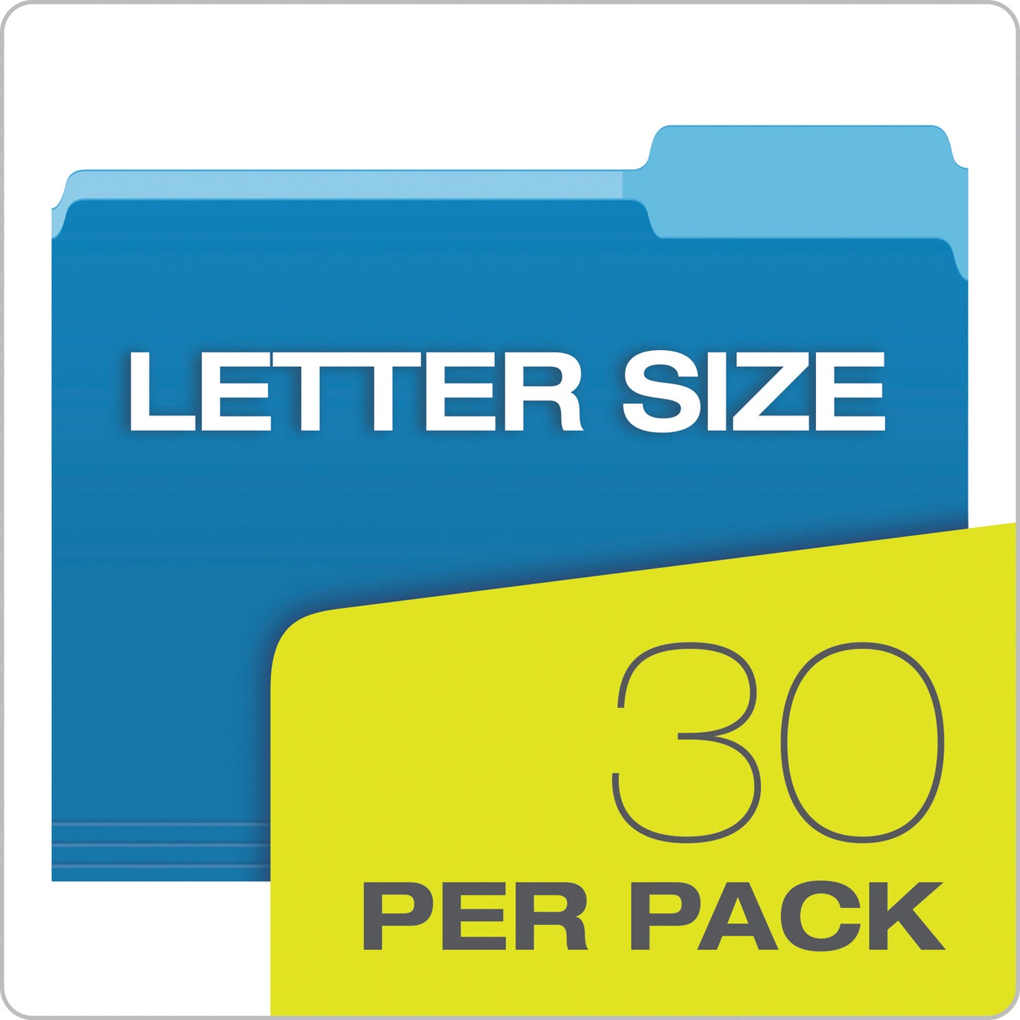 Pendaflex File Folders with Erasable Tabs, 1/3-Cut Tabs: Assorted, Letter Size, Assorted Colors, 30/Pack (84370)