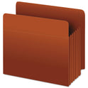 Pendaflex Heavy-Duty End Tab File Pockets, 5.25" Expansion, Letter Size, Red Fiber, 10/Box (95363)