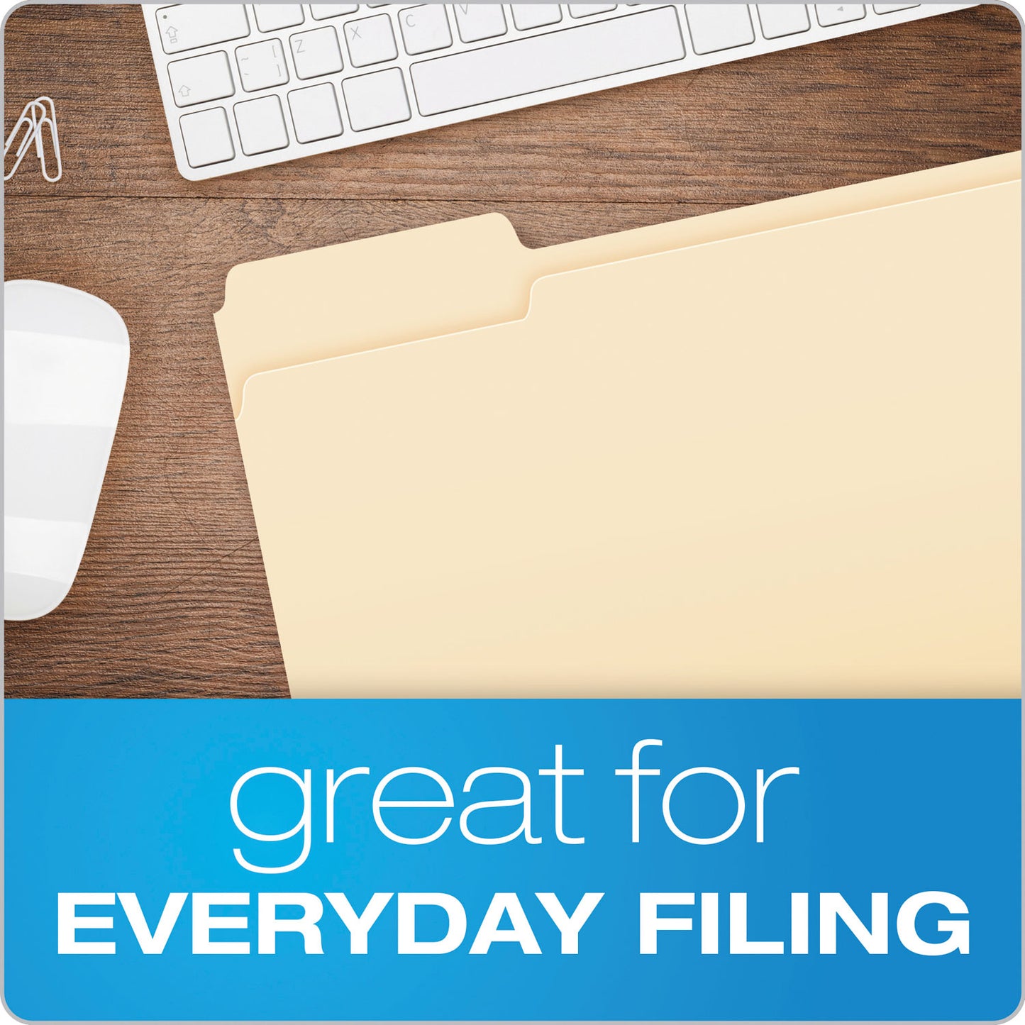 Pendaflex Manila File Folders, 1/3-Cut Tabs: Left Position, Letter Size, 0.75" Expansion, Manila, 100/Box (752131)