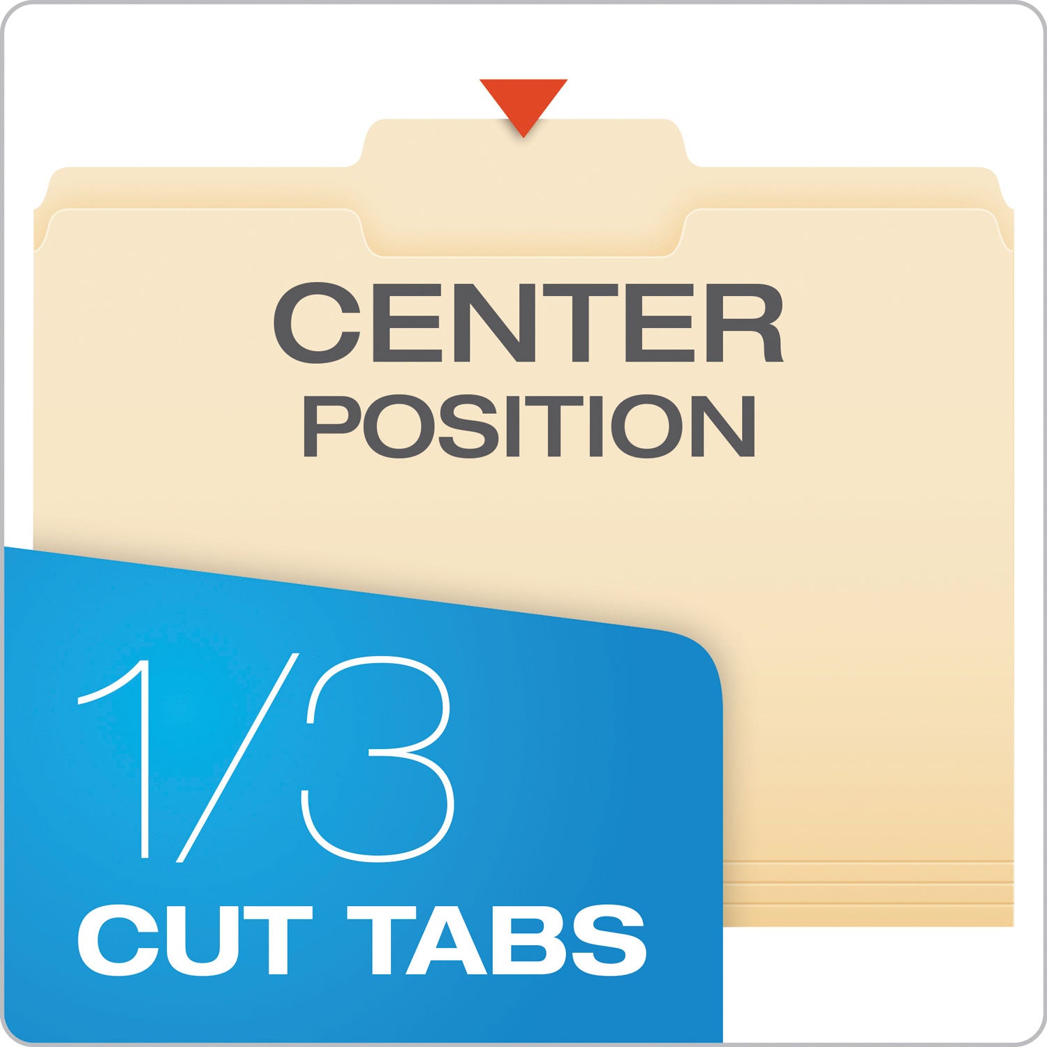 Pendaflex Manila File Folders, 1/3-Cut Tabs: Center Position, Letter Size, 0.75" Expansion, Manila, 100/Box (752132)