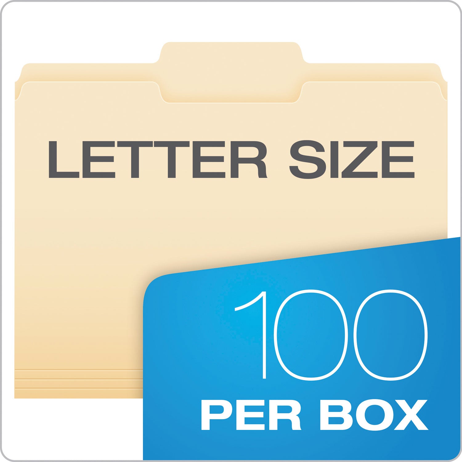 Pendaflex Manila File Folders, 1/3-Cut Tabs: Center Position, Letter Size, 0.75" Expansion, Manila, 100/Box (752132)