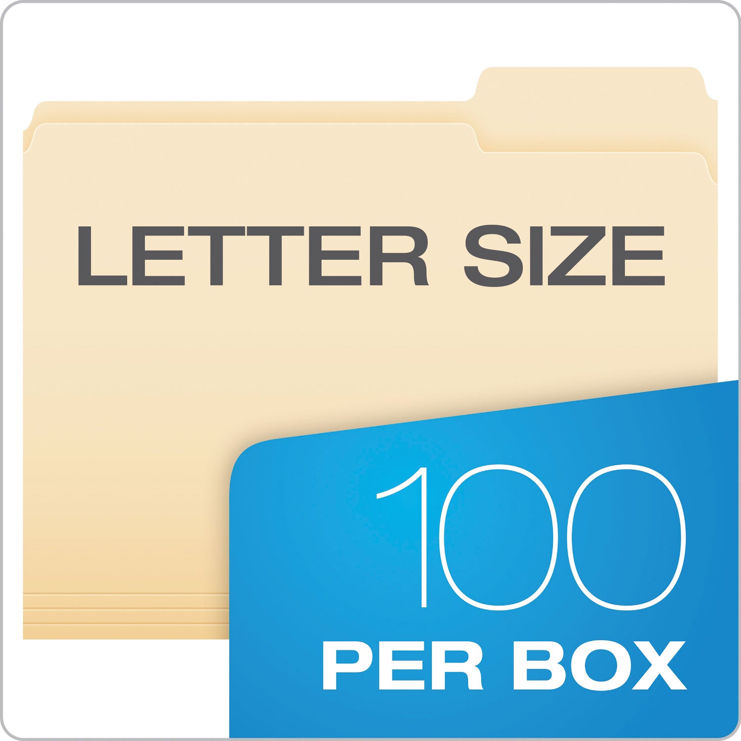 Pendaflex Manila File Folders, 1/3-Cut Tabs: Right Position, Letter Size, 0.75" Expansion, Manila, 100/Box (752133)