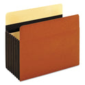 Pendaflex Heavy-Duty File Pockets, 7" Expansion, Letter Size, Redrope, 5/Box (15444HD)