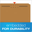 Pendaflex Kraft Fastener Folders, 1/3-Cut Tabs, 1 Fastener, Letter Size, Kraft Exterior, 50/Box (FK211)