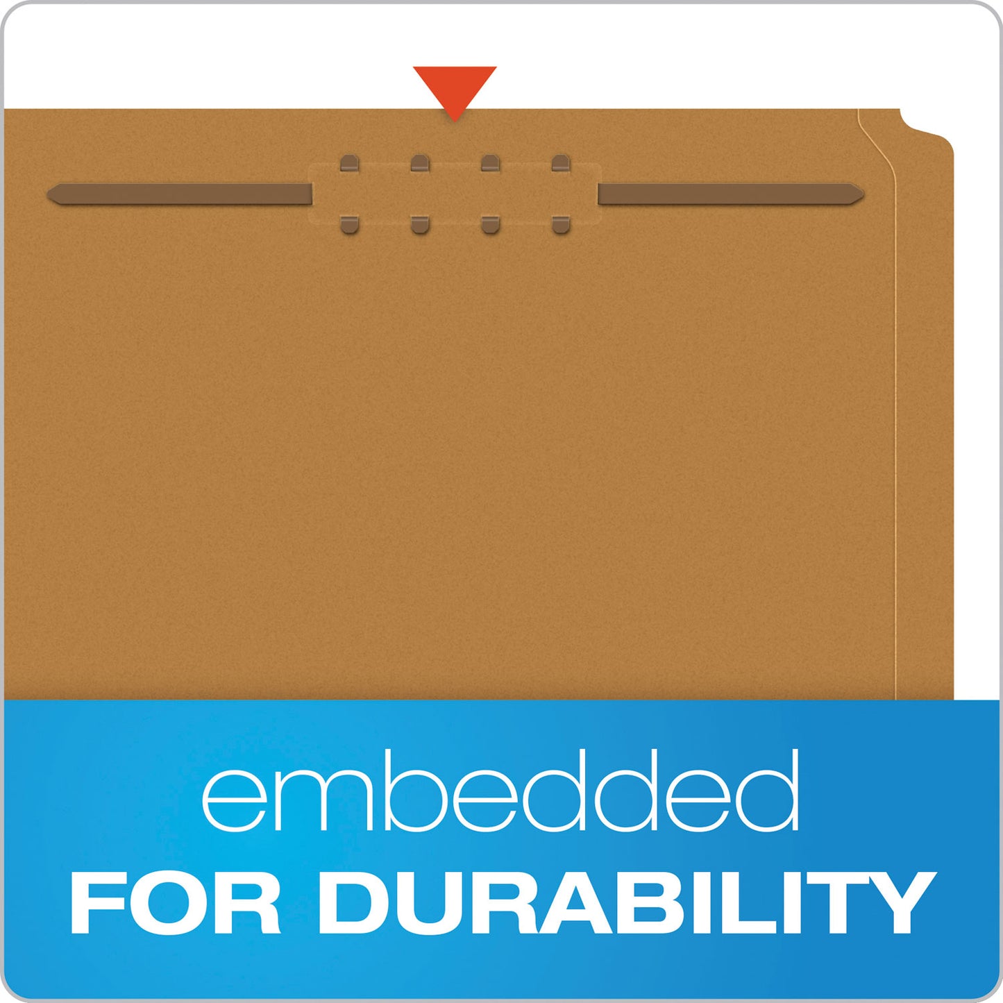 Pendaflex Kraft Fastener Folders, 1/3-Cut Tabs, 2 Fasteners, Letter Size, Kraft Exterior, 50/Box (FK212)
