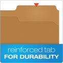 Pendaflex Kraft Fastener Folders, 1/3-Cut Tabs, 1 Fastener, Letter Size, Kraft Exterior, 50/Box (FK211)