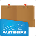 Pendaflex Kraft Fastener Folders, 1/3-Cut Tabs, 2 Fasteners, Letter Size, Kraft Exterior, 50/Box (FK212)