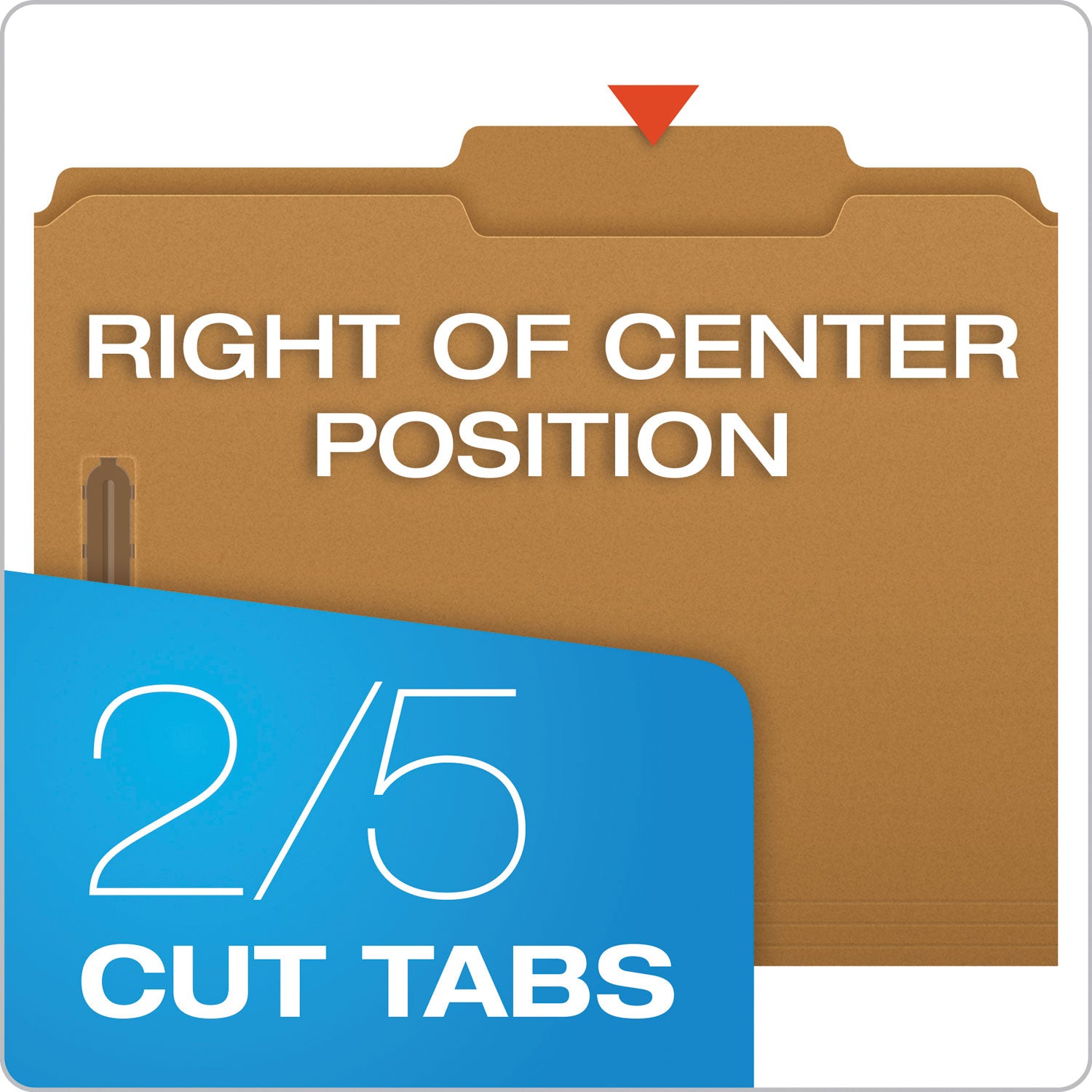Pendaflex Kraft Fastener Folders, 2/5-Cut Tabs, 2 Fasteners, Letter Size, Kraft Exterior, 50/Box (FK213)