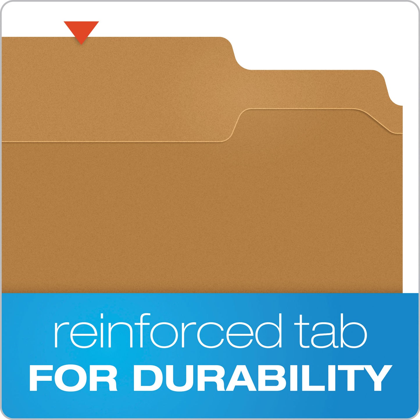 Pendaflex Kraft Fastener Folders, 2/5-Cut Tabs, 2 Fasteners, Letter Size, Kraft Exterior, 50/Box (FK213)