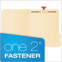 Pendaflex Manila Fastener Folders, 1/3-Cut Tabs, 1 Fastener, Letter Size, Manila Exterior, 50/Box (FM210)