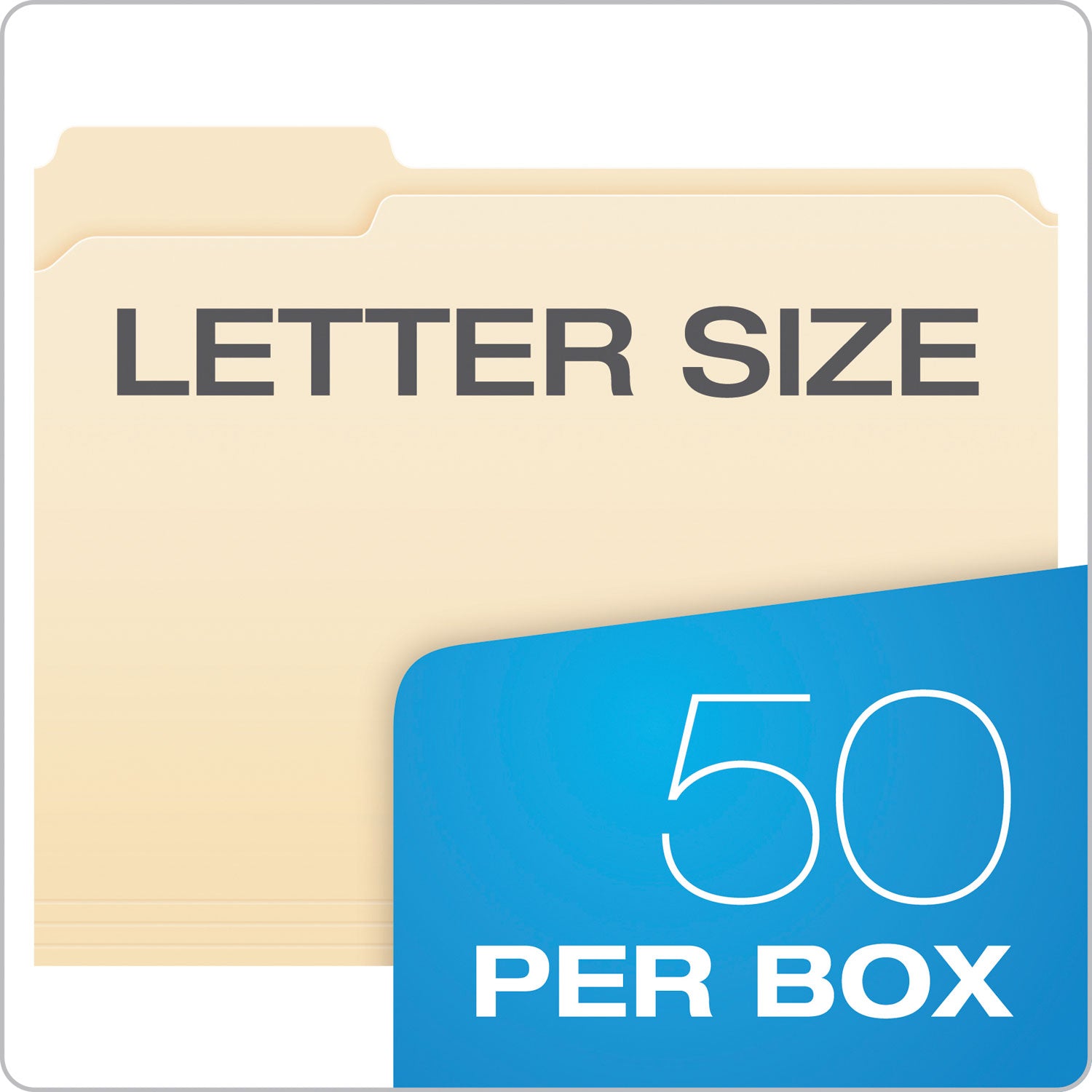 Pendaflex Manila Fastener Folders, 1/3-Cut Tabs, 1 Fastener, Letter Size, Manila Exterior, 50/Box (FM210)