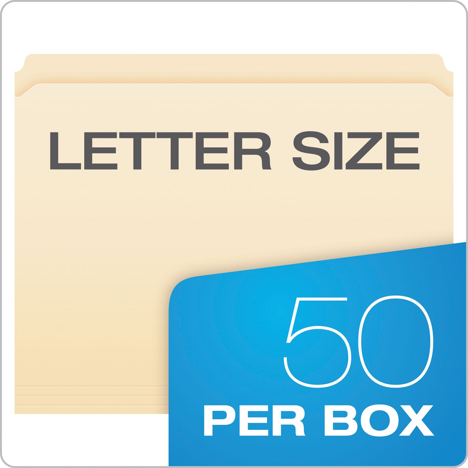 Pendaflex Manila Fastener Folders, Straight Tabs, 1 Fastener, Letter Size, Manila Exterior, 50/Box (FM211)
