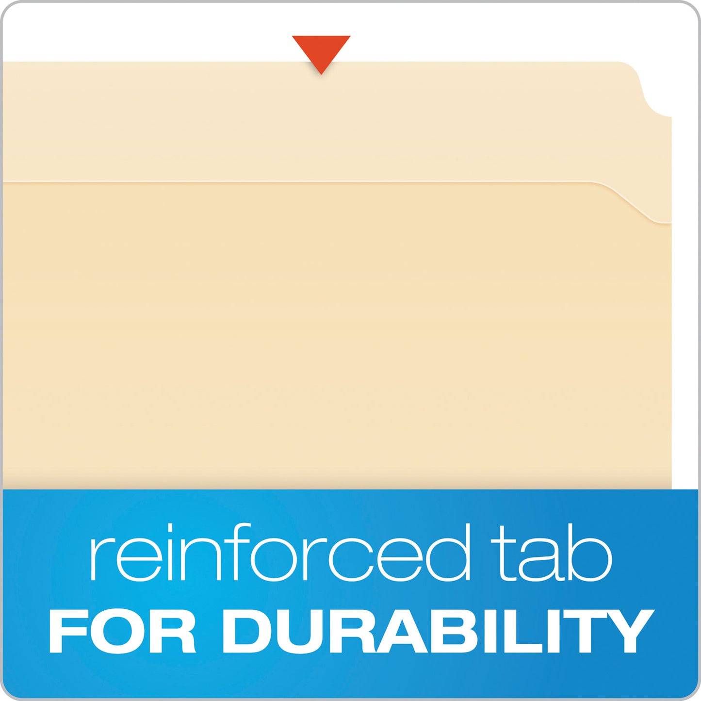 Pendaflex Manila Fastener Folders, Straight Tabs, 1 Fastener, Letter Size, Manila Exterior, 50/Box (FM211)