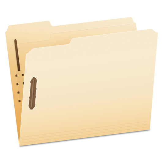 Pendaflex Manila Fastener Folders, 1/3-Cut Tabs, 2 Fasteners, Letter Size, Manila Exterior, 50/Box (FM213)