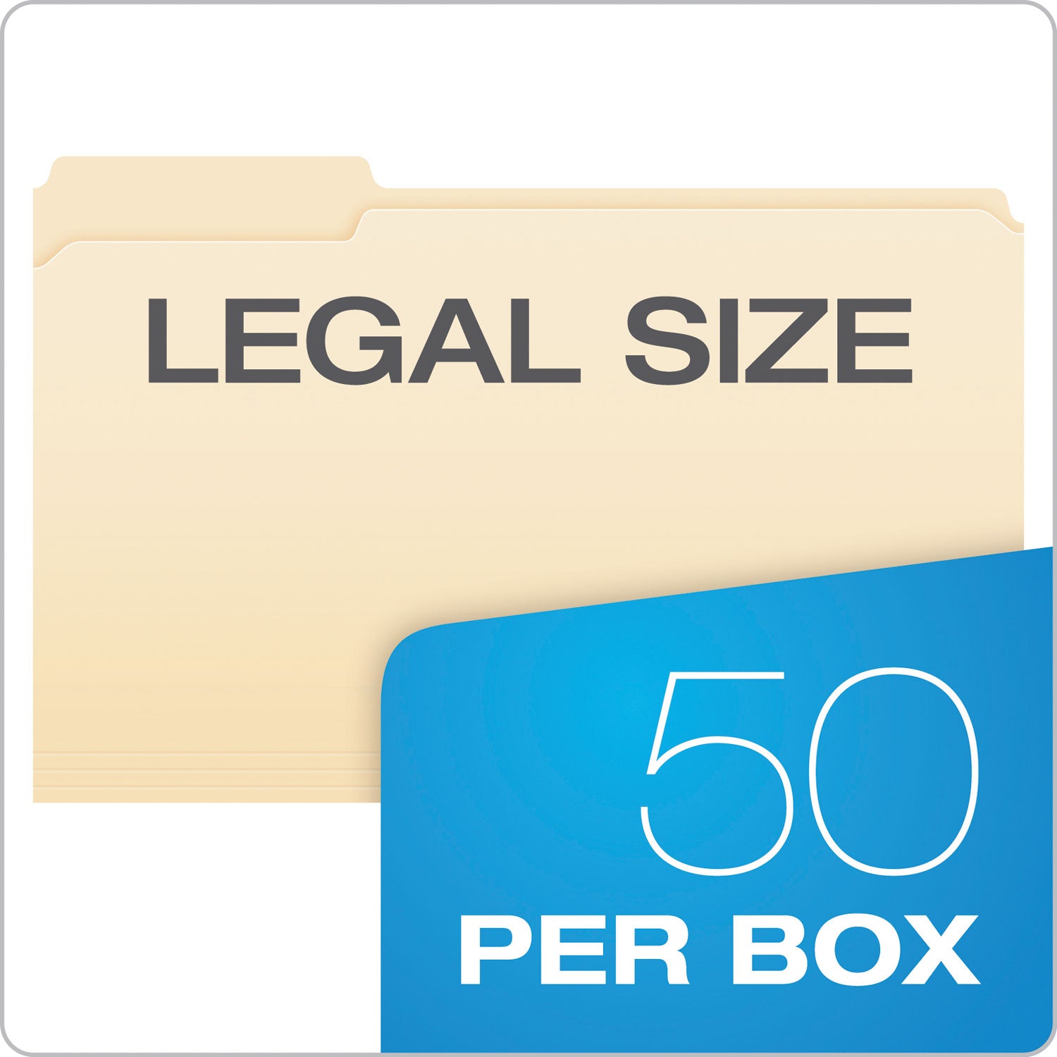 Pendaflex Manila Fastener Folders, 1/3-Cut Tabs, 1 Fastener, Legal Size, Manila Exterior, 50/Box (FM310)