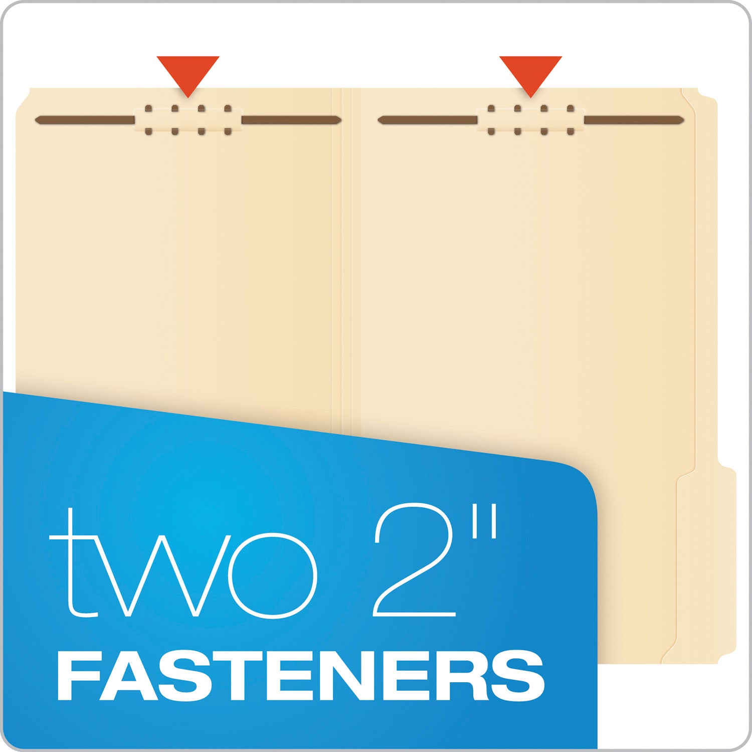 Pendaflex Manila Fastener Folders, 1/3-Cut Tabs, 2 Fasteners, Legal Size, Manila Exterior, 50/Box (FM313)