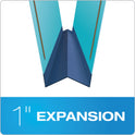 Pendaflex Heavy-Duty Pressboard Folders with Embossed Fasteners, 1/3-Cut Tabs, 1" Expansion, 2 Fasteners, Letter Size, Blue, 25/Box (FP213)