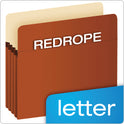 Pendaflex Pocket File, 3.5" Expansion, Letter Size, Red Fiber (S24E)