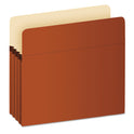 Pendaflex Pocket File, 3.5" Expansion, Letter Size, Red Fiber (S24E)