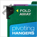 Pendaflex Hanging-Style Personnel Folders, 5 Dividers with 1/5-Cut Tabs, Letter Size, 1/3-Cut Exterior Tabs, Green (SER2GR)