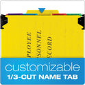 Pendaflex Hanging-Style Personnel Folders, 5 Dividers with 1/5-Cut Tabs, Letter Size, 1/3-Cut Exterior Tabs, Yellow (SER2YEL)