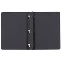 Oxford Title Panel and Border Front Report Cover, Three-Prong Fastener, 0.5" Capacity, 8.5 x 11, Black/Black, 25/Box (52506)