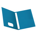 Oxford Twin-Pocket Folders with 3 Fasteners, 0.5" Capacity, 11 x 8.5, Light Blue, 25/Box (57701)