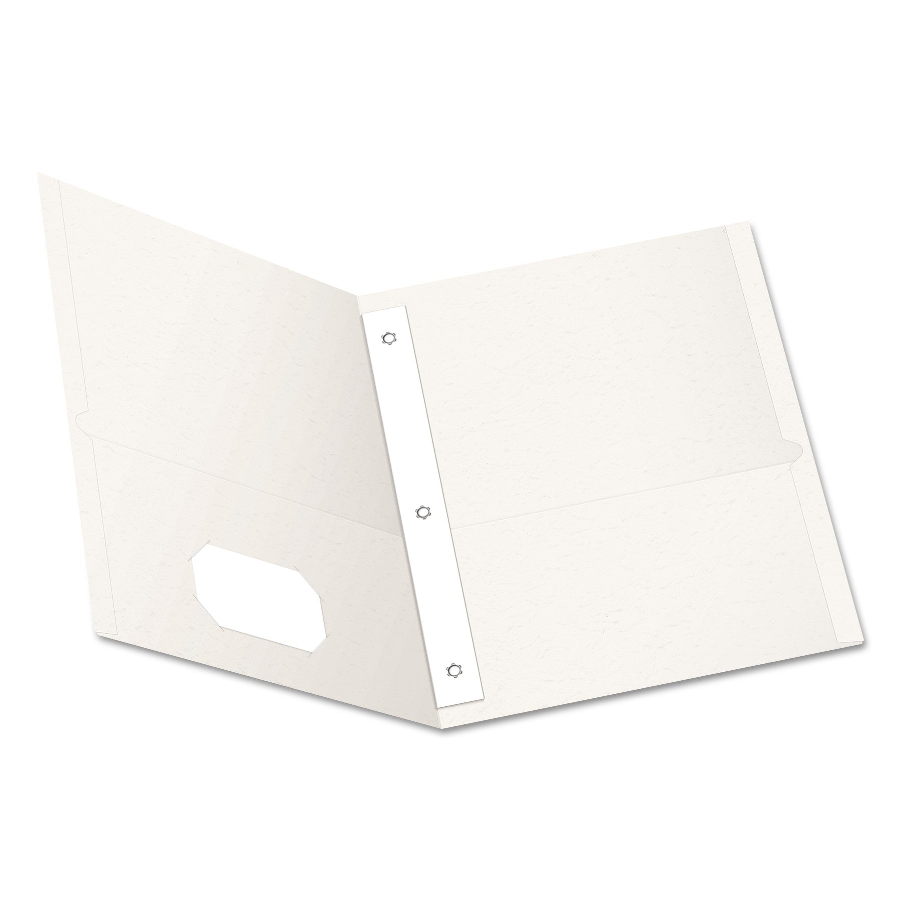 Oxford Twin-Pocket Folders with 3 Fasteners, 0.5" Capacity, 11 x 8.5, White, 25/Box (57704)