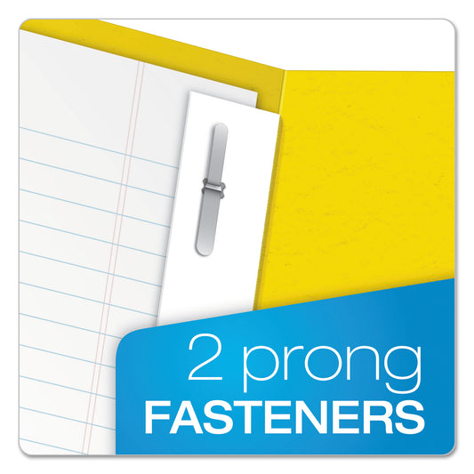 Oxford Twin-Pocket Folders with 3 Fasteners, 0.5" Capacity, 11 x 8.5, Yellow, 25/Box (57709)